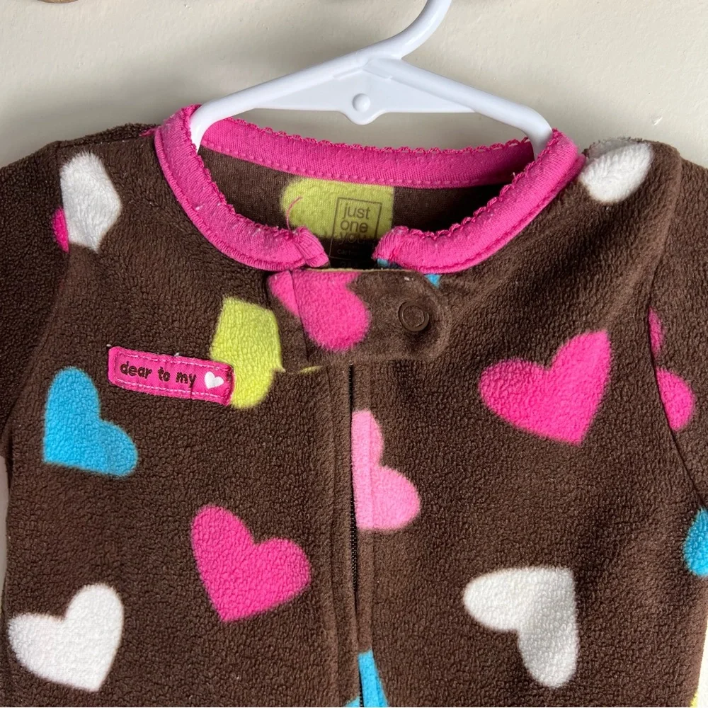 Carters Infant Girls  Fleece Reindeer‎ Christmas Sleeper Pajama